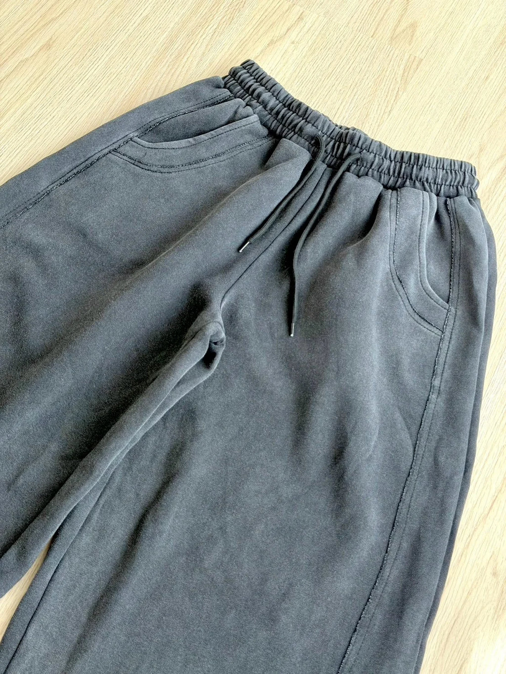 炭感水洗重工棉褲 細節 3