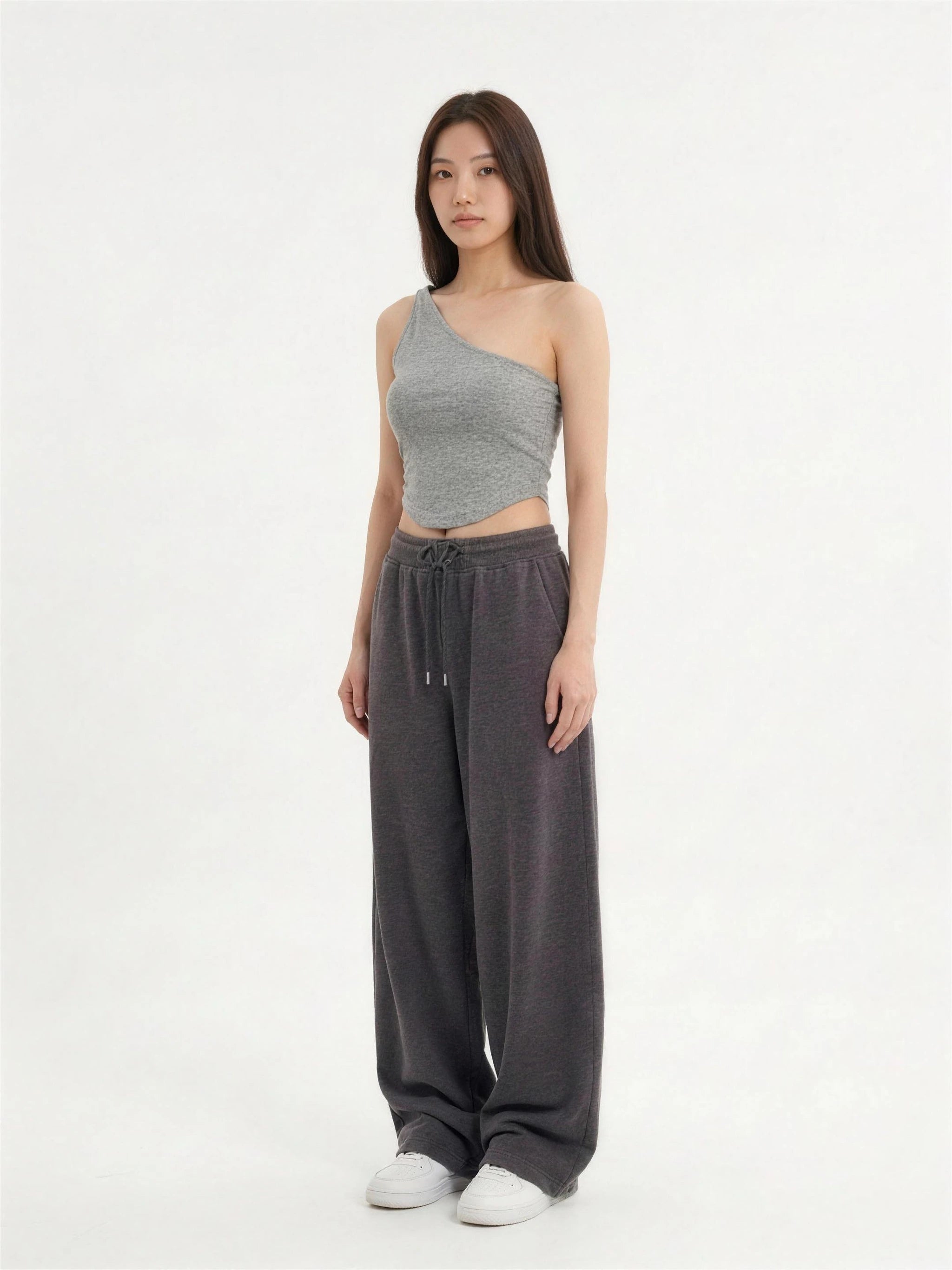 半夏扭結Bratop 灰 正面全身